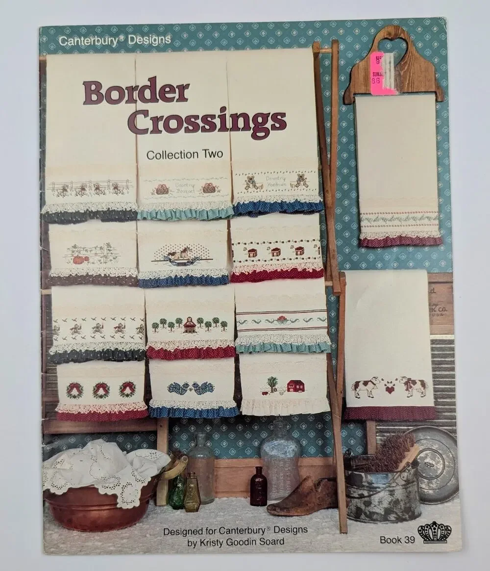 VTG~DIY~ Granny Chic / Millennial -BORDER CROSSING- BK 39- Cross Stitch-1985